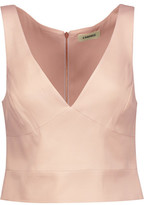 Thumbnail for your product : L'Agence Ninette Cropped Crepe Top