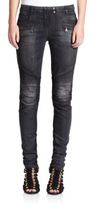 Thumbnail for your product : Balmain Bleached Moto Jeans