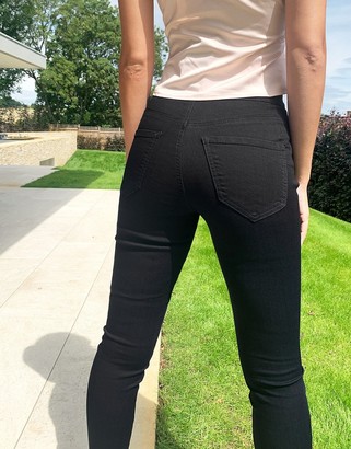 Vero Moda Petite high waisted jeans in black