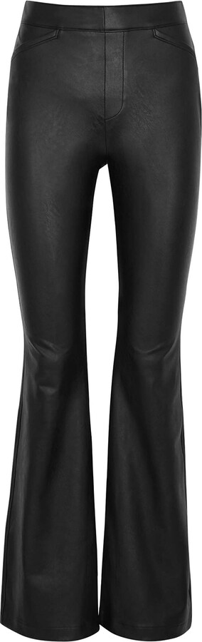 SPANX Faux stretch-leather flared pants