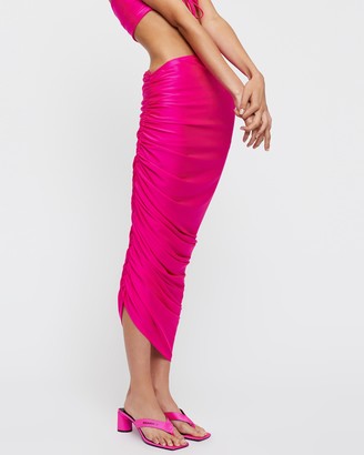 Lioness Women's Pink Midi Skirts - Monaco Midi Skirt - Size S at The Iconic