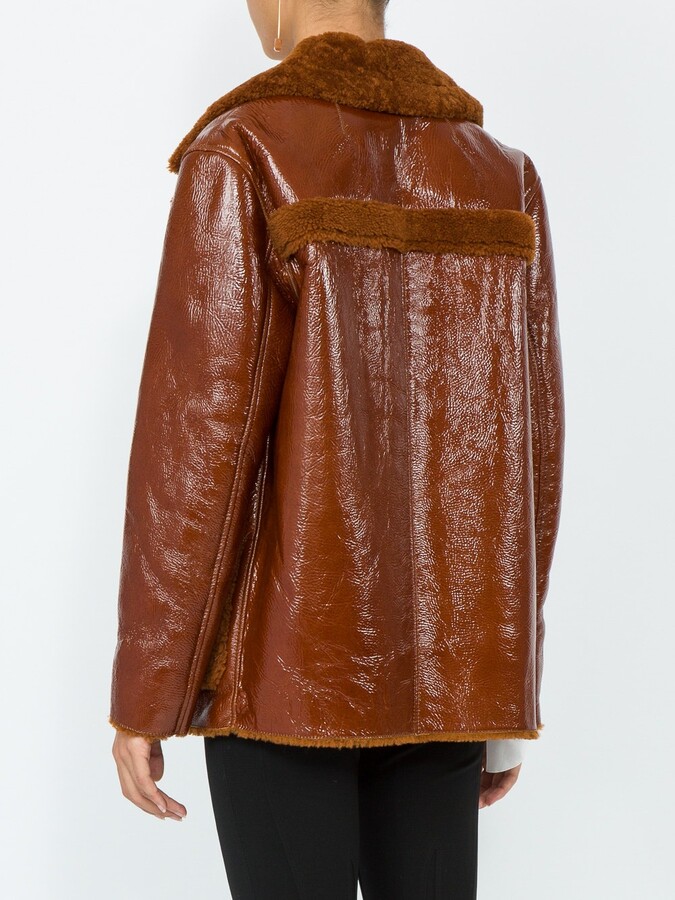 Yves Salomon Double Breasted Shearling Jacket