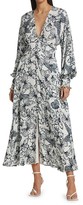 Thumbnail for your product : Lela Rose Butterfly-Print Georgette Midi Dress