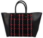 Thumbnail for your product : Victoria Beckham Knit Leather-Trimmed Liberty Tote
