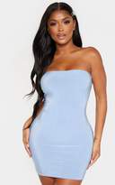 Thumbnail for your product : PrettyLittleThing Shape Light Blue Slinky Bandeau Bodycon Dress