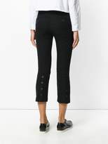 Thumbnail for your product : Ann Demeulemeester cropped button trousers