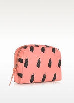 Thumbnail for your product : Marc by Marc Jacobs Pets Fluo Coral Coated Cosmetic Pouch