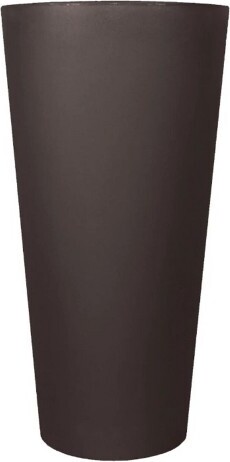 Tusco Products TuscoProductsCosmopolitanRoundPlasticGardenPlanter,Espresso,26in