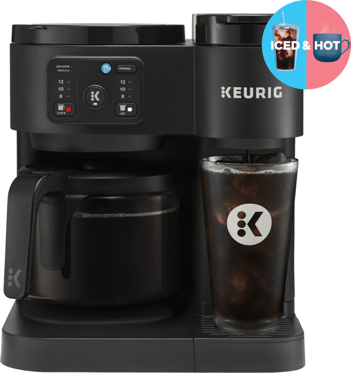 Keurig K-Duo Essentials, Hot & Iced Single-Serve K-Cup Pod Coffee Maker & Carafe, Black