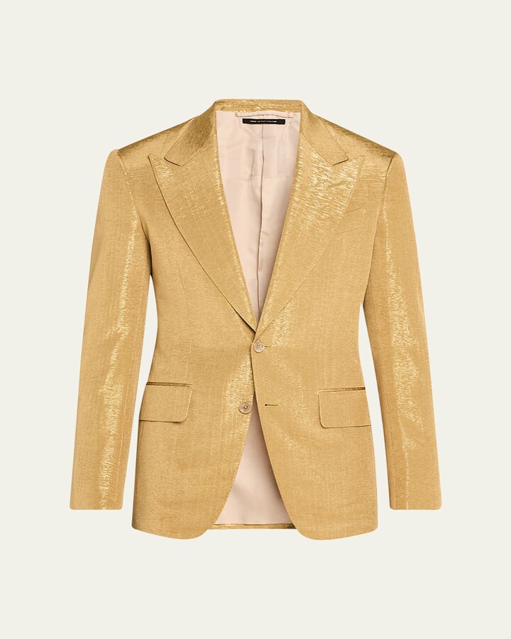 Men's Shelton Metallic Slub Moire Cocktail Jacket