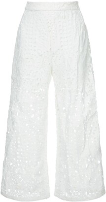 Markus Lupfer Lace Cut-Out Trousers