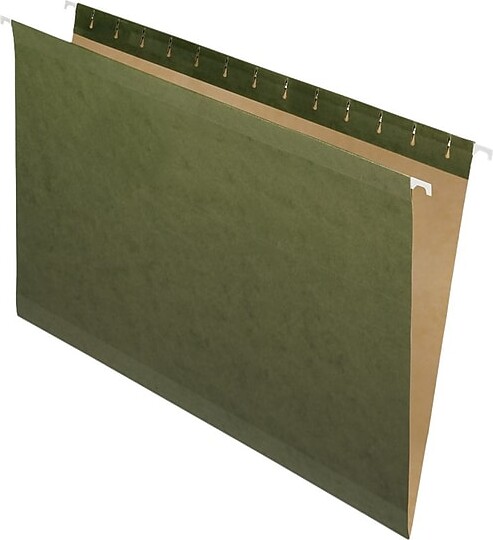 Pendaflex® Hanging File Folders, Straight-Cut Tab, Legal Size, Standard Green, 25/Box (PFX 4153)