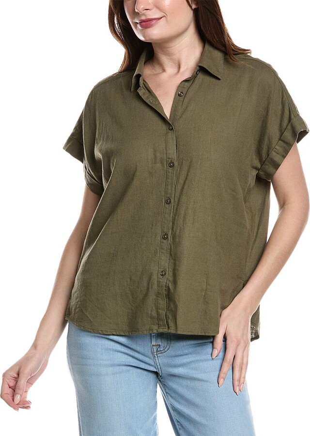 7 For All Mankind Easy Linen-Blend Shirt