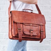 Thumbnail for your product : Vida Vida Men's Brown Vida Vintage Special Handmade Leather Laptop Bag