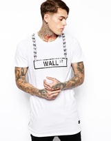 Thumbnail for your product : Religion Longline T-Shirt with Wall Street Print