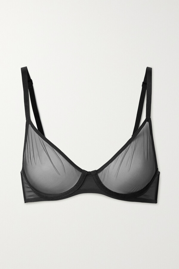 SKIMS Ultra Fine Mesh Underwired Bra Onyx ShopStyle