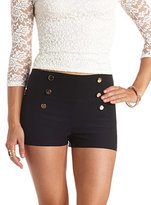 Thumbnail for your product : Charlotte Russe Stretchy High-Waisted Sailor Shorts