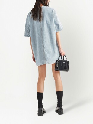 【プラダ・PRADA】Striped chambray dress Prada Striped Stretch Cotton Dress | Saks Fifth Avenue