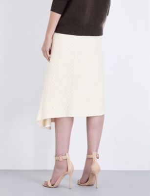 Victoria Beckham Geometric wool-blend skirt