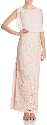 Aidan Mattox Sleeveless Lace Long Dress 251704760