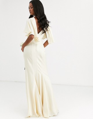 asos edition bow back bandeau wedding dress