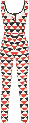 Prada Color-Block Sleeveless Jumpsuit