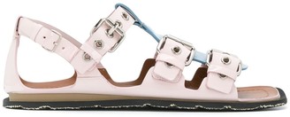Miu Miu T-strap buckle sandals