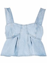 Thumbnail for your product : Tela Cropped Denim Top