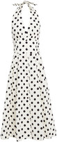 Thumbnail for your product : Zimmermann Bellitude Polka-dot Linen And Cotton-blend Halterneck Midi Dress