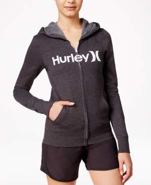 Hurley Juniors' One & Only Zipper-Front Logo Hoodie