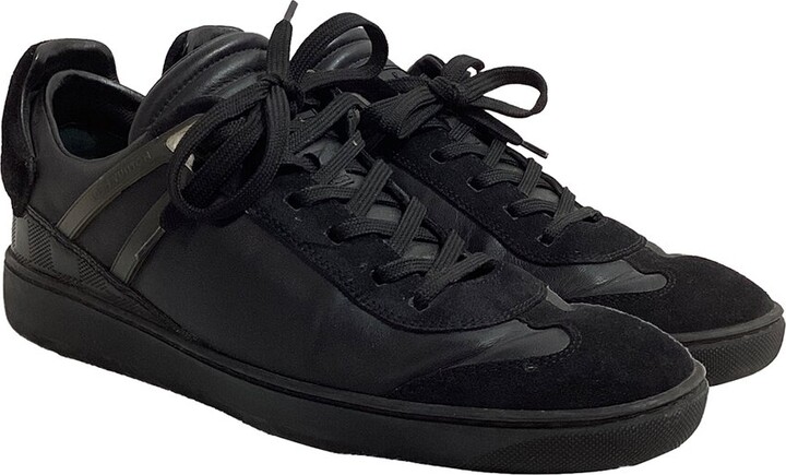 Louis Vuitton Logo Leather & Suede Sneaker (Authentic Pre-Loved)