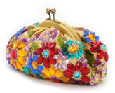 Thumbnail for your product : Santi Jeweled Flower Clutch