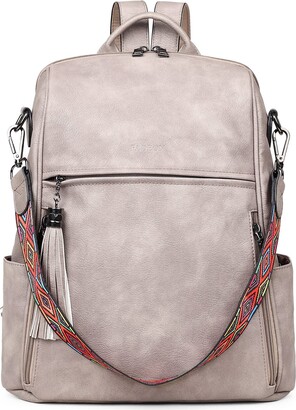 Vintage Convertible Backpack Purse Colorblock Anti theft - Temu
