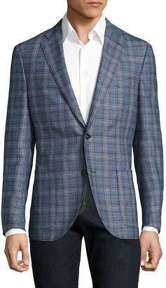 Luciano Barbera Men's Regular-Fit Wool & Silk Sportcoat