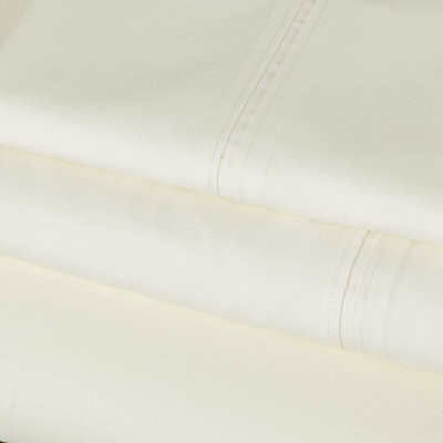 Tribeca Living 350 Thread Count 100% Cotton Percale Extra Deep Pocket Sheet Set