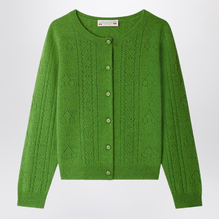 Josiane cardigan in green cashmere