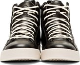 Thumbnail for your product : Diesel Black Leather Diamond High-Top Sneakers