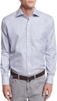 Thumbnail for your product : Peter Millar NanoLuxe Multi-Tattersall Sport Shirt, Cabernet