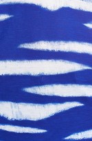 Thumbnail for your product : Kensie Stripe Mixed Media Roll Sleeve Blouse