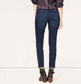 Thumbnail for your product : LOFT Petite Curvy Skinny Ankle Zip Jeans in Saturated Rinse Wash