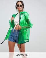 Thumbnail for your product : ASOS Tall DESIGN Tall Rain Jacket With Contrast Binding