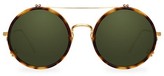 Thumbnail for your product : Linda Farrow 741 C5 Round Aviator Sunglasses