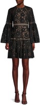 Thumbnail for your product : MICHAEL Michael Kors Lace Bell Sleeve Minidress