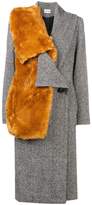 Thumbnail for your product : Au Jour Le Jour faux fur detail coat
