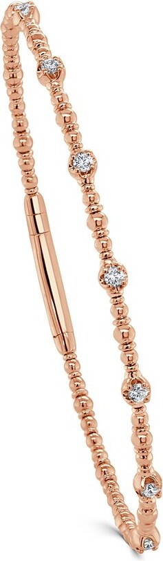 Sabrina Designs 14K Rose Gold 0.25 Ct. Tw. Diamond Flexible Bangle Bracelet
