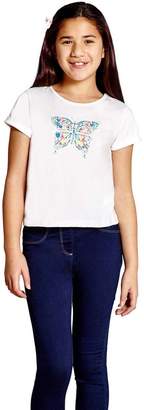 Yumi Girls Butterfly Print T-Shirt