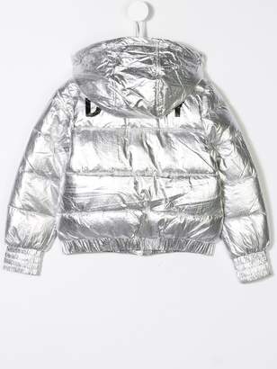 DKNY snap fastening padded jacket