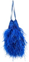 Thumbnail for your product : ATTICO Ostrich Feather Pouch