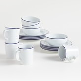 Thumbnail for your product : Crate & Barrel Roulette Blue Band Salad Plate