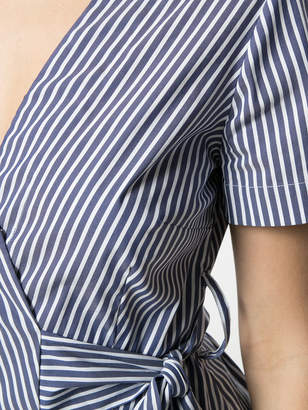 P.A.R.O.S.H. striped wrap front blouse